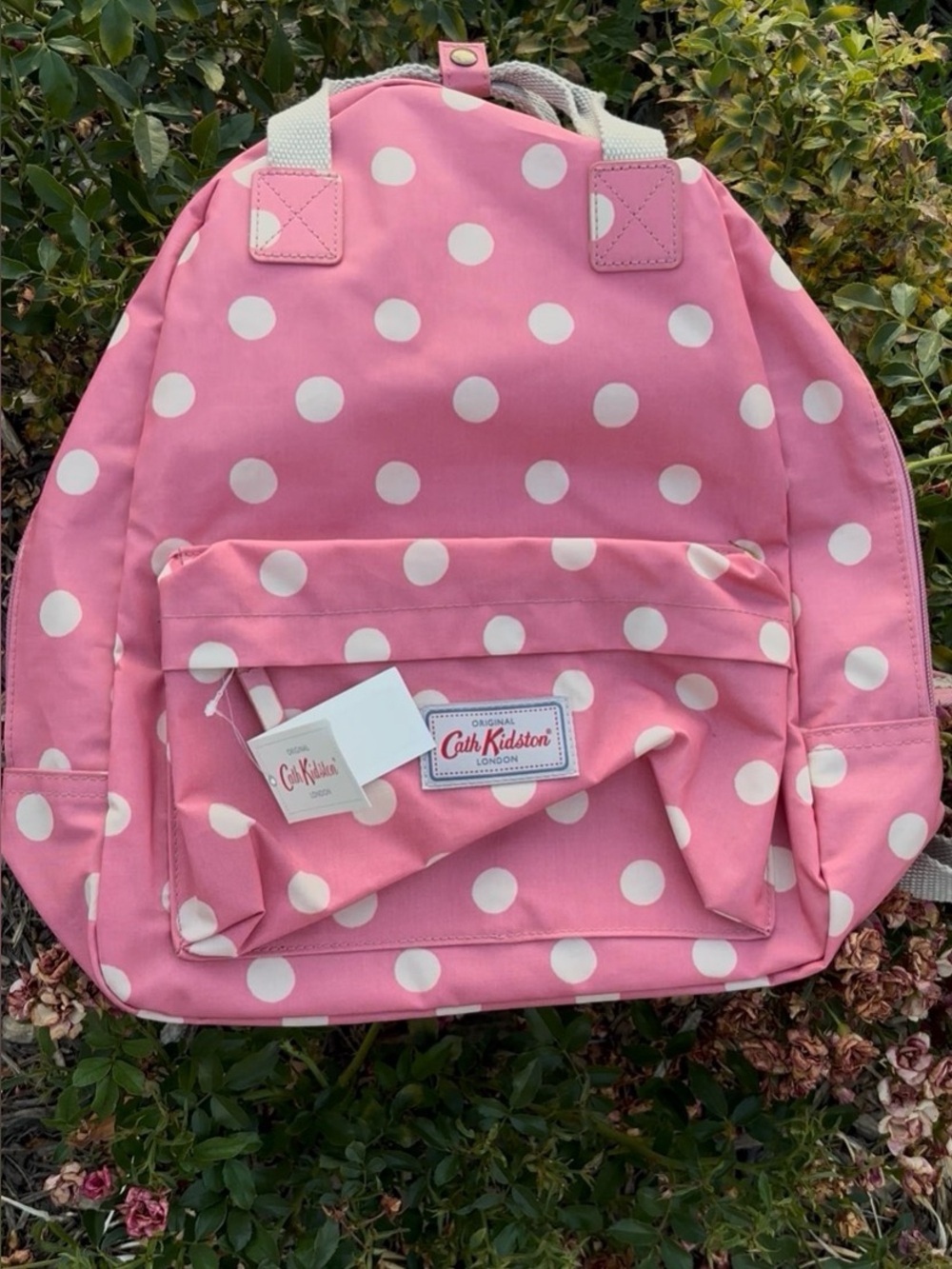 Cath Kidston Pink and White Polka Dot Kids Backpack